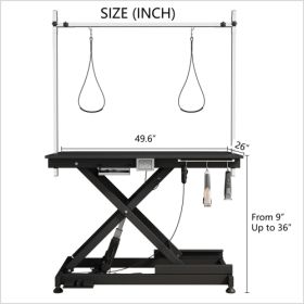 Electric Pet Grooming Table (Color: black)